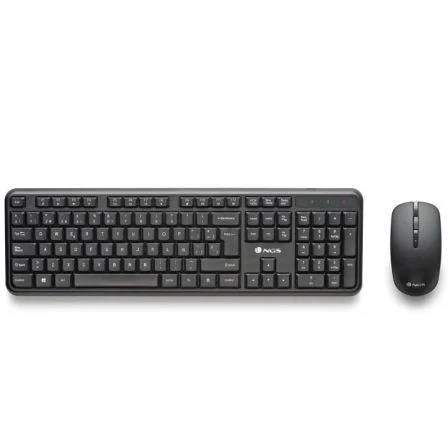 NGS Serenity Kit Teclado y Ratón Inalámbricos Negro QWERTY Español